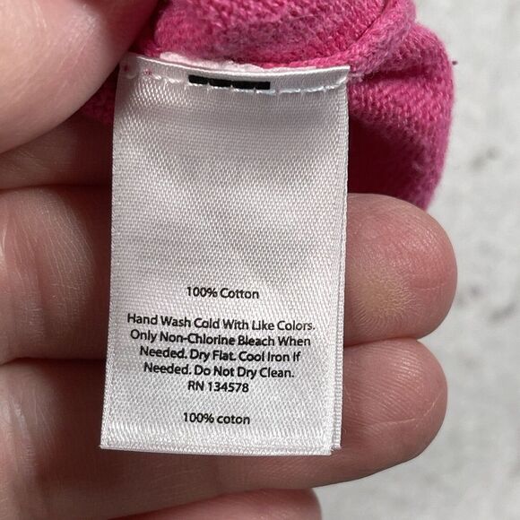 Vineyard Vines Girls Pullover Crew Neck Sweater Size L/14 Pink Whale Logo Cotton - Picture 8 of 9